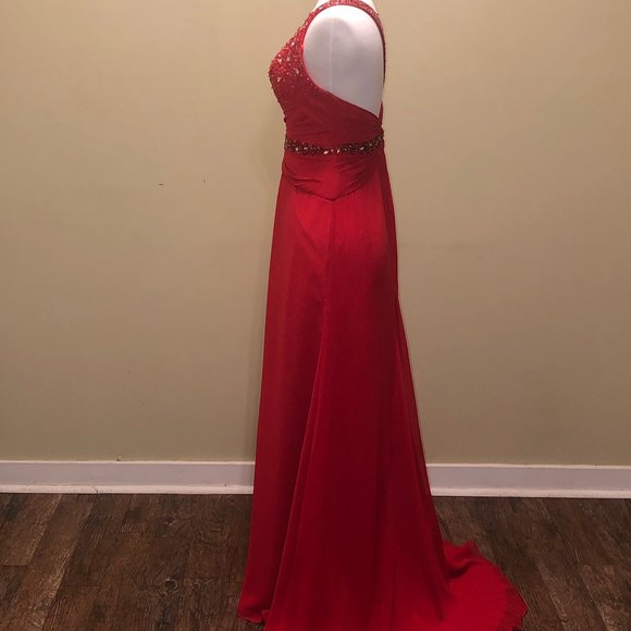 Rush by RT Formals Red Dress Size 8 - Picture 3 of 4